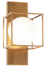 Matteo Lighting S03811AG - Squircle Aged Gold Brass Wall Sconce