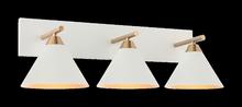 Matteo Lighting S10603WH - Bliss Aged Gold Brass + White Wall Sconce