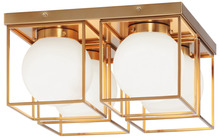Matteo Lighting X03804AG - Squircle Aged Gold Brass Ceiling Mount