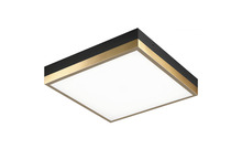 Matteo Lighting M11411BKAG - Tux Black + Aged Gold Brass Flush Mounts