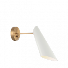 Matteo Lighting S08011AGWH - Butera Aged Gold Brass + White Wall Sconce