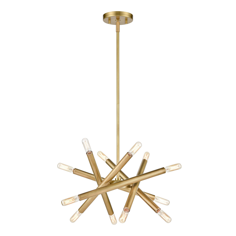 Mandelorian 14" 12-Light Adjustable Sputnik in Aged Brass
