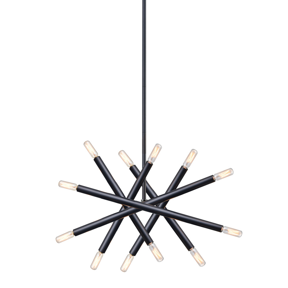Mandelorian 21" 12-Light Adjustable Sputnik in Matte Black