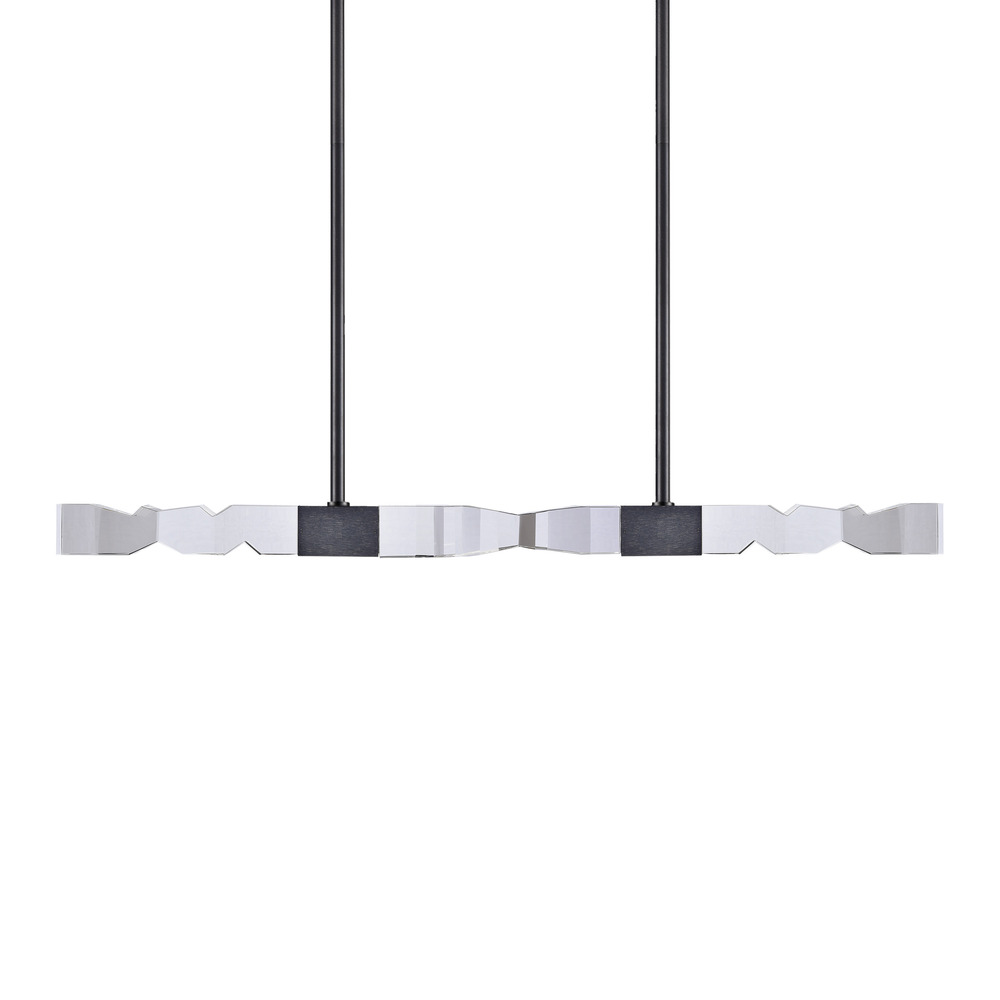Mamadim 49" LED 4-Light, 2"x2" Crystal Linear in Satin Black