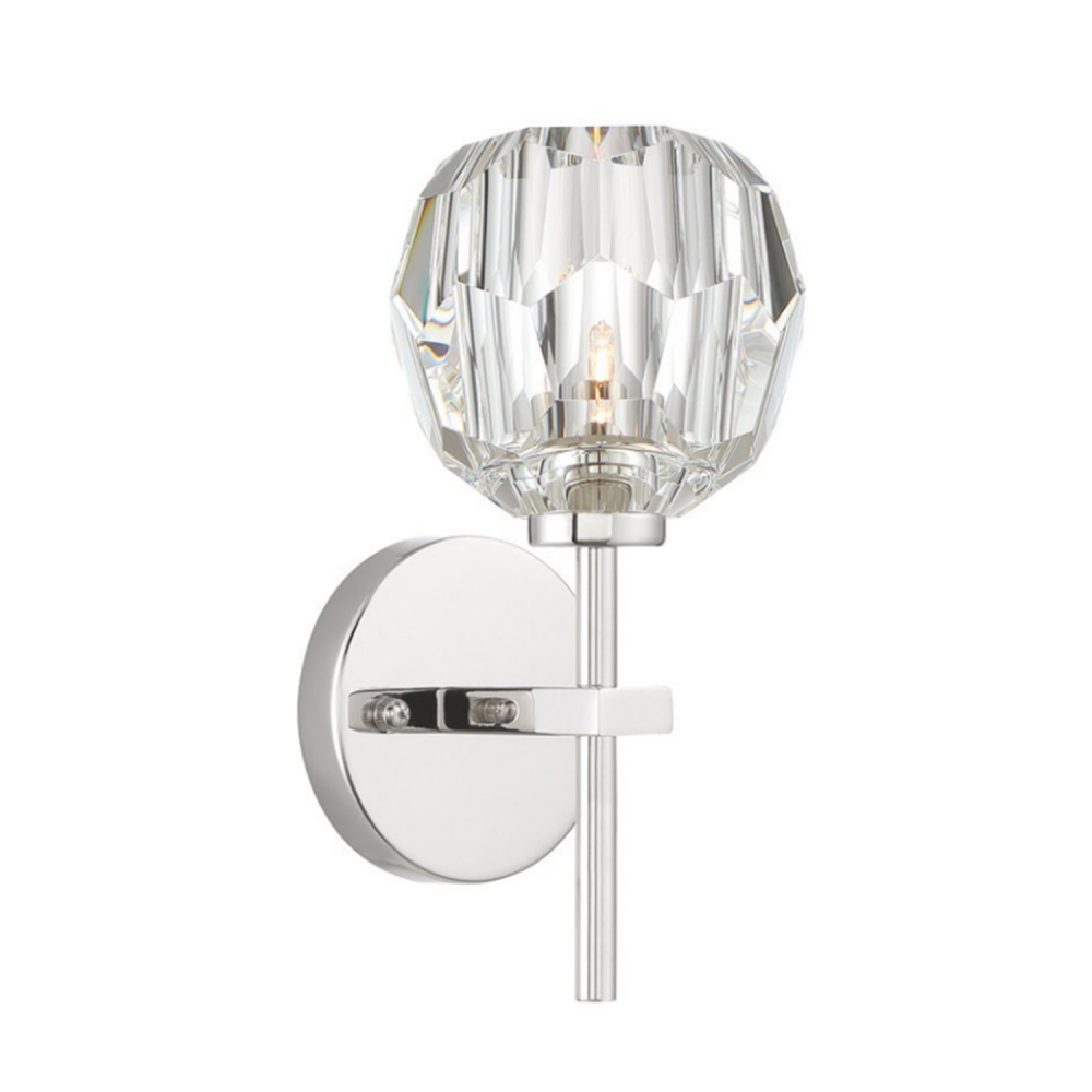 Parisian 24" Crystal Wallchieres Wall Sconce in Polished Nickel