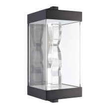 ZEEV Lighting EW11363-LED-4-2x2-MBK - Mamadim Outdoor 18" Crystal Wall Sconce in Matte Black