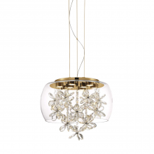 ZEEV Lighting P30110-LED-AGB - LED 16" Clear Glass Dome Shade Pendant Light