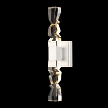 ZEEV Lighting WS11322-LED-2-3x3-MW - Mamadim LED 3"x3" Single Crystal Duo Wall Sconce in Matte White