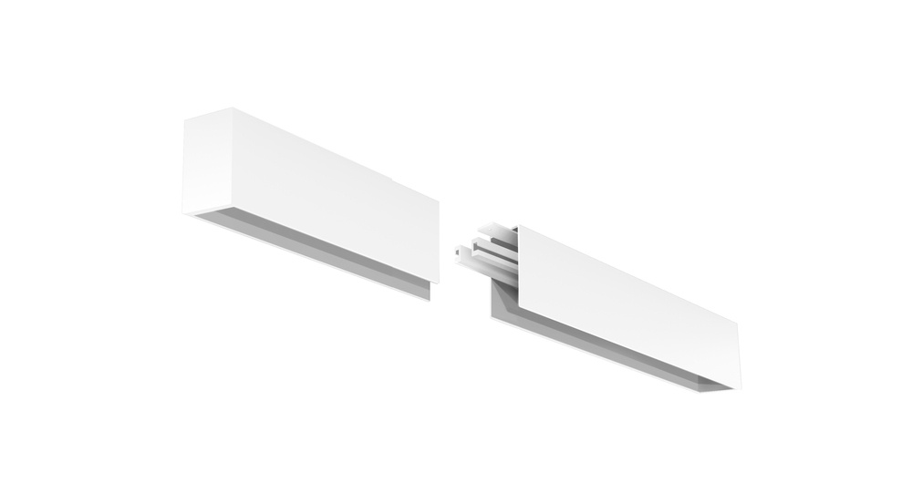 4' LED Linear Surface Mount Extension Kit, 2" Wide, 4000K, White