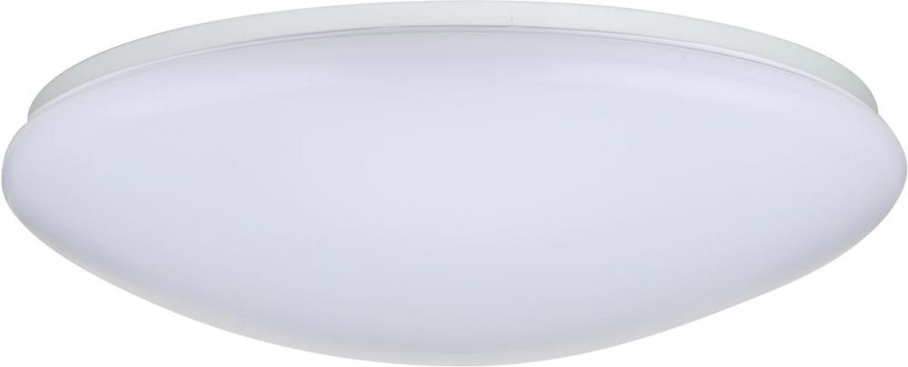 19" Flush Mounted LED Light Fixture - White Finish; With Occupancy Sensor;120-277 volts