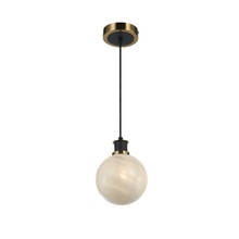 Artcraft AC11870SW - Gem Collection 1-Light Pendant Black and Brushed Brass